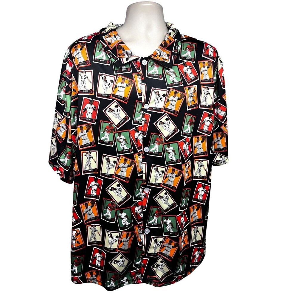 San Francisco Giants MLB Baseball Legends Mens Hawaiian Button Up Shirt XL